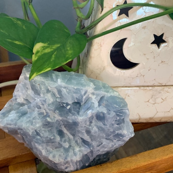 Other - Large Blue Calcite Crystal Decor